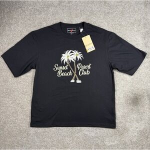 Camisa Bench Est. 87 Talla M Negra Sunset Beach Club 100% Algodón Nueva